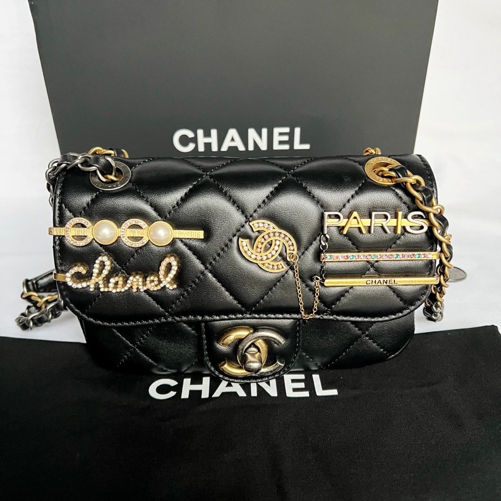 ❌SOLD❌CHANEL SMALL LAMBSKIN FLAP BAG COCO CLIPS 2022
